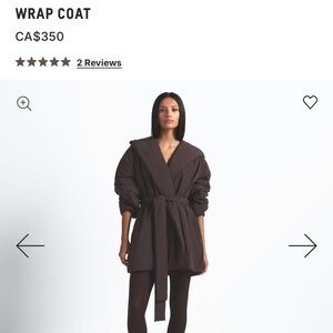 NWOT NikeSKIMS Woven Nylon Wrap Coat